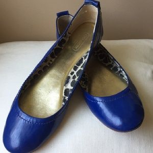 Cobalt Blue Coach Flats